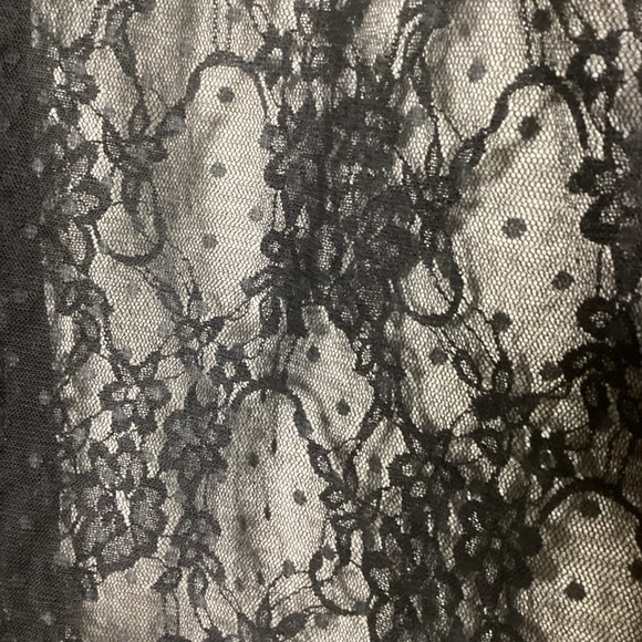 Vintage Black Lace Gored Maxi Skirt Grunge Whimsigoth L - Picture 6 of 8